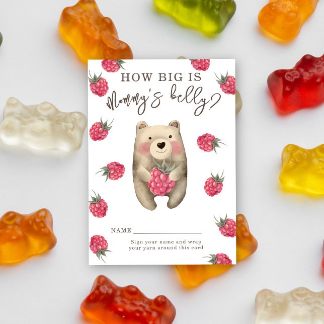 Bear and raspberries - mommy's belly enclosure card (Creator Uploaded)