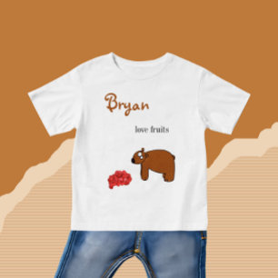 Bear and raspberry  baby T-Shirt