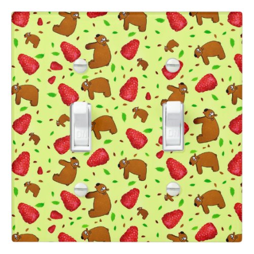  Bear and raspberry  Light Switch Cover