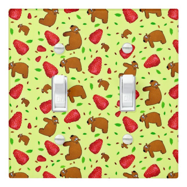  Bear and raspberry  Light Switch Cover (In Situ)