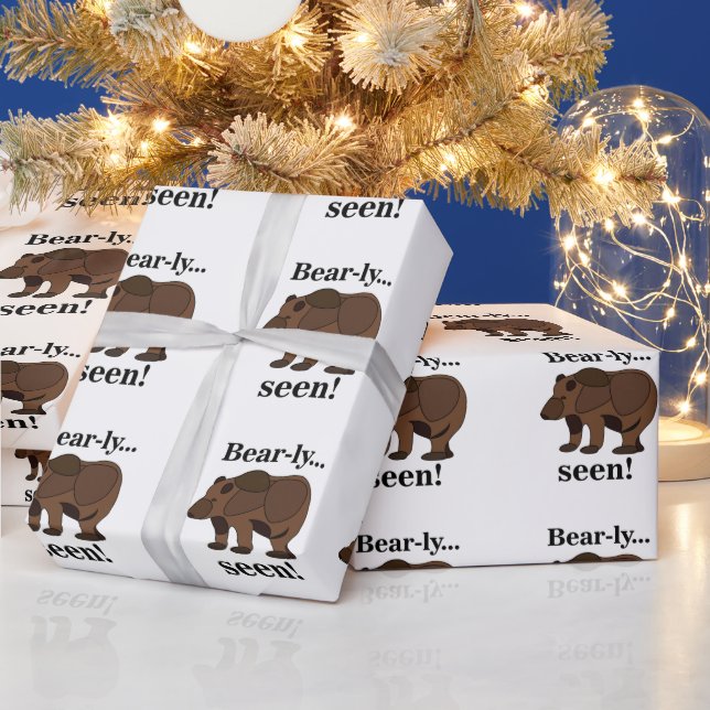 Bear Animal Funny Humor Quote Wrapping Paper (Holidays)