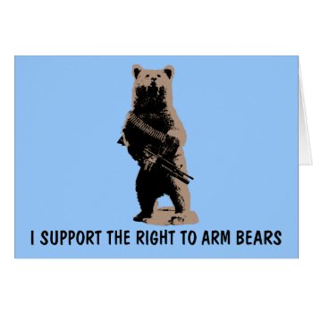 Bear Arms Grizzly Bear by Cardsharkkid at Zazzle