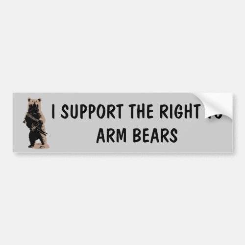 Bear arms Grizzly Bear Bumper Sticker