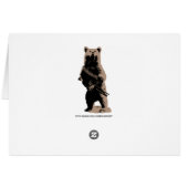 Bear arms Grizzly Bear Cards (Back Horizontal)
