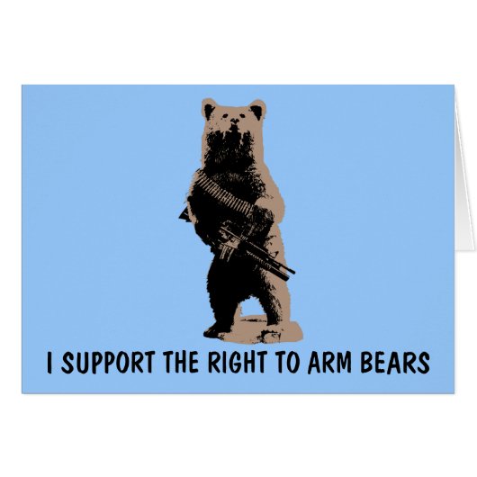 Bear arms Grizzly Bear Cards (Front Horizontal)