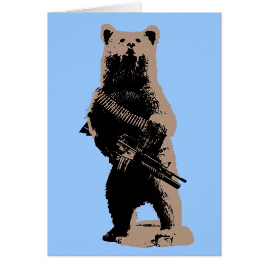 Bear arms Grizzly Bear Cards (Front)