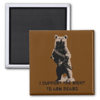 Bear Arms Grizzly Bear Magnet by Cardsharkkid at Zazzle