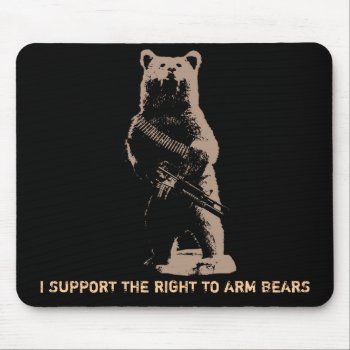 Bear Arms Grizzly Bear Mouse Pad by Cardsharkkid at Zazzle