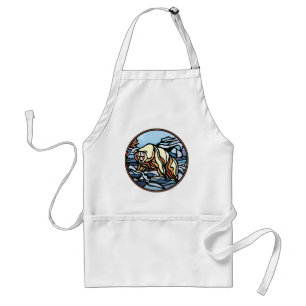 Bear Art BB-Q Apron Native Wildlife Art Apron