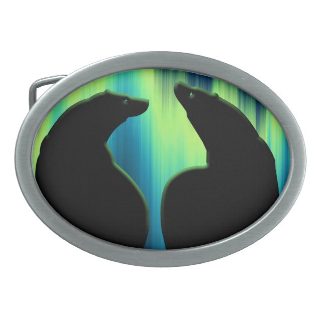 Bear Art Belt Buckle Tribal Bear Art Buckles (Front)