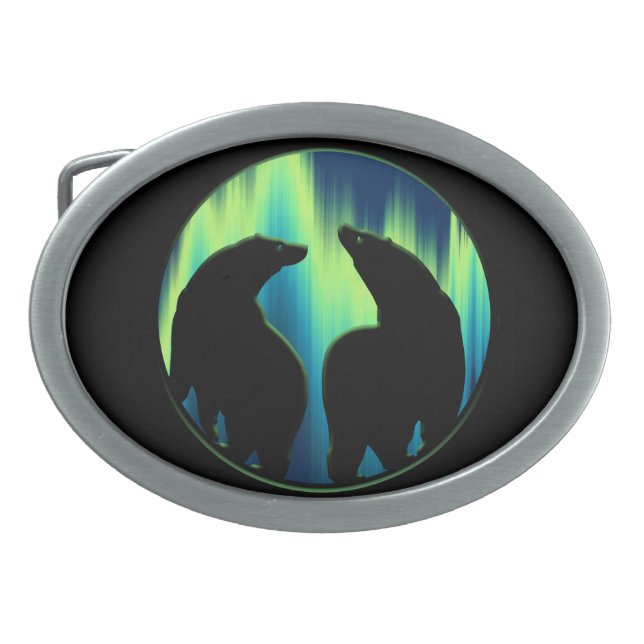 Bear Art Belt Buckle Tribal Bear Art Buckles (Front)