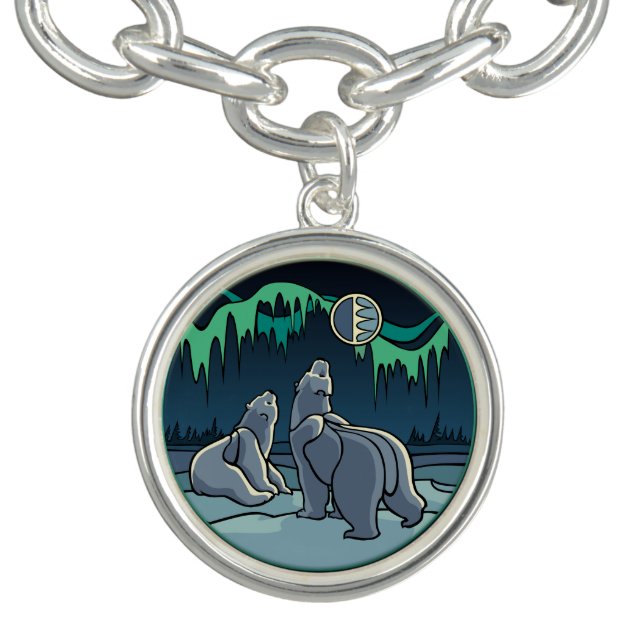 Bear Art Bracelet Northern Lights Bears Jewelry (Design)