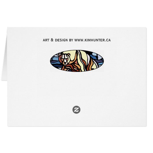 Bear Art Cards Blank Tribal Bear Art Cards Custom (Back Horizontal)