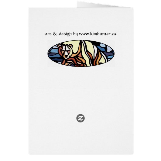 Bear Art Cards Blank Tribal Bear Art Cards Custom (Back)