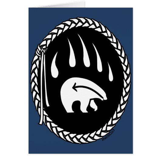 Bear Art Cards Blank Tribal Bear Art Cards Custom (Front)