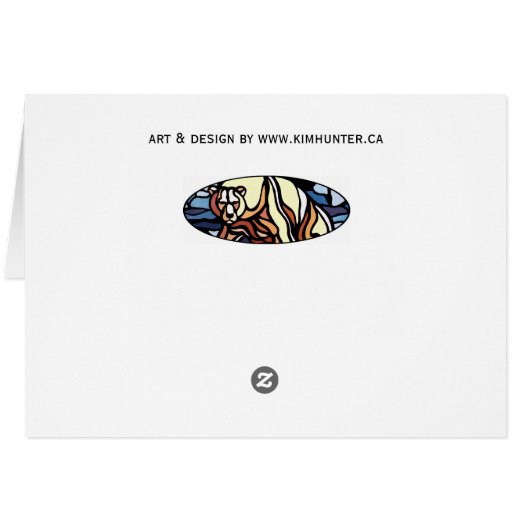 Bear Art Cards Blank Tribal Bear Art Cards Custom (Back Horizontal)