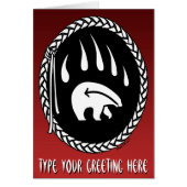 Bear Art Cards Custom Tribal Bear Art Cards (Front)