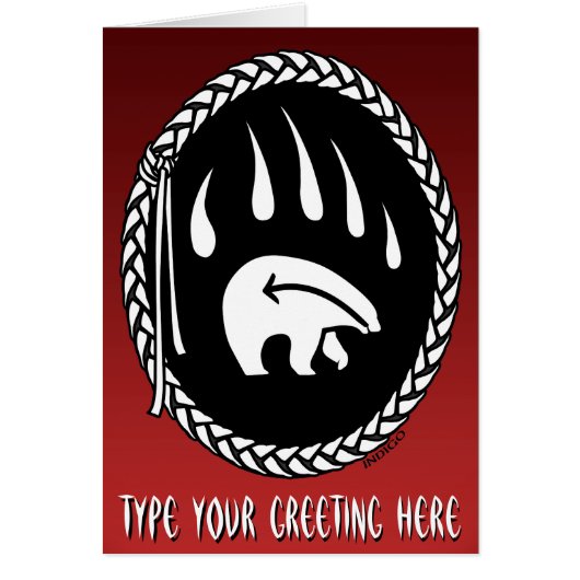 Bear Art Cards Custom Tribal Bear Art Cards (Front)