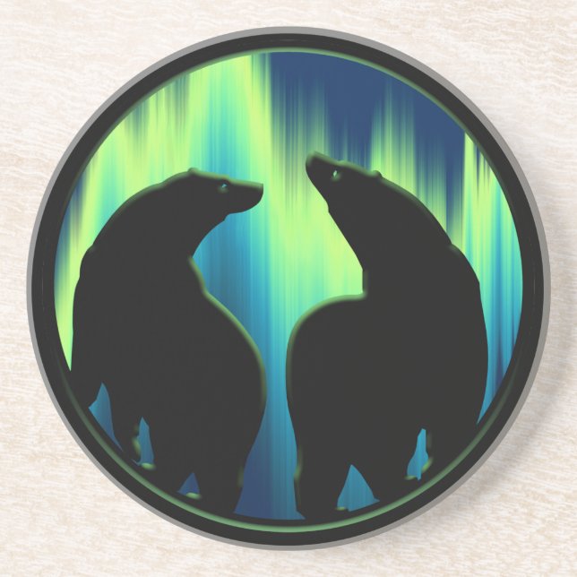 Bear Art Coasters Native Art Wildlife Bear Coaster (Front)