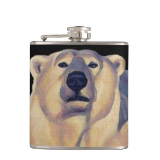 Bear Art Flask Custom Polar Bear Drink Flask