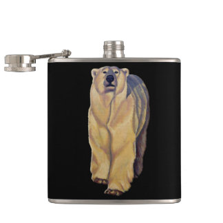 Bear Art Flask Custom Polar Bear Drink Flask