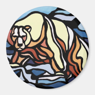 Bear Art Fridge Magnet Wildlife Art Magnets