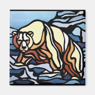 Bear Art Fridge Magnet Wildlife Art Magnets