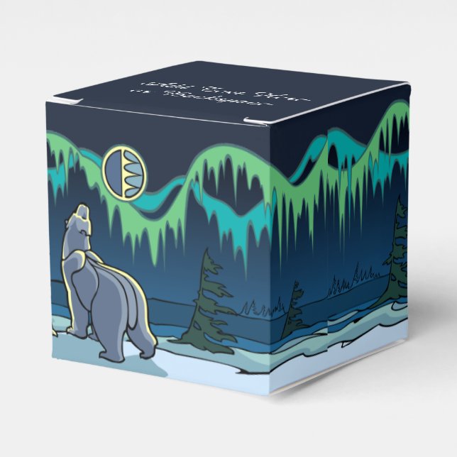 Bear Art Gift Box Personalize Polar Bear Gift Box (Front Side)