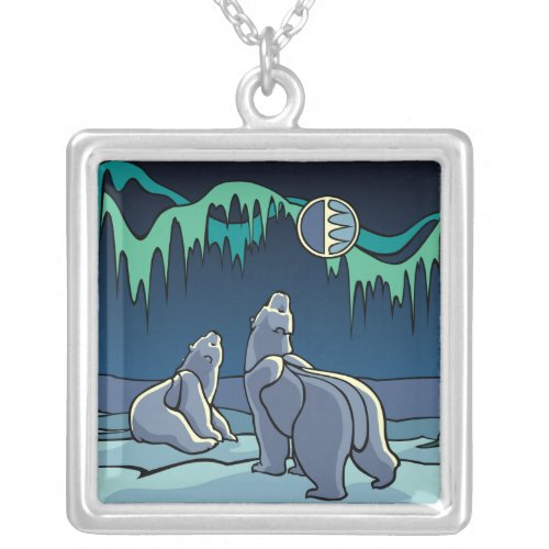 Bear Art Necklace Native Art Polar Bear Jewelry