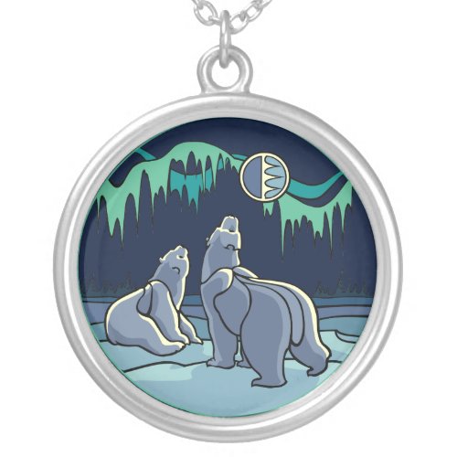 Bear Art Necklace Native Art Polar Bear Jewelry