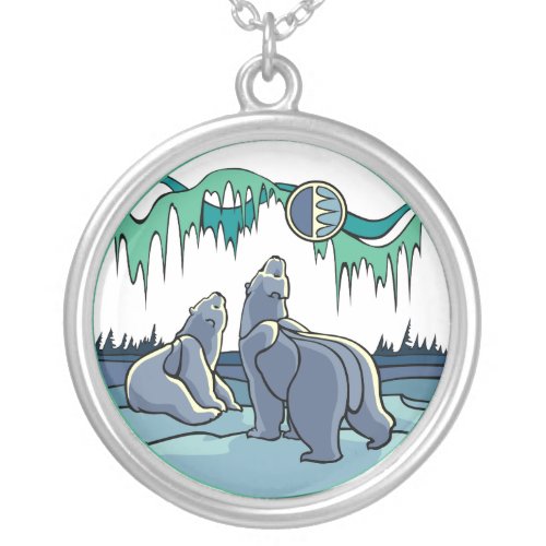 Bear Art Necklace Native Art Polar Bear Jewelry