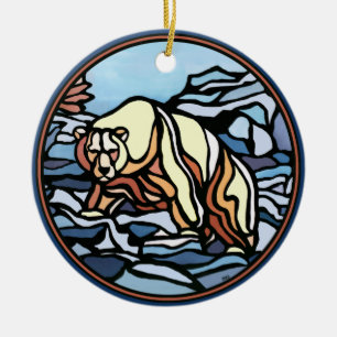 Bear Art Ornament Personalized Bear Decoration