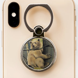 Bear Art Phone Grip Stand Kermode Bear Ring Holder