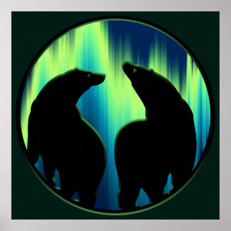 Bear Art Print Tribal Bear Poster Print LG