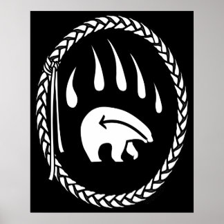 Bear Art Print Tribal Wildlife Poster Prints