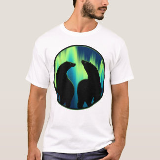 Bear Art Shirt Northern Lights Bear T-shirts Gifts