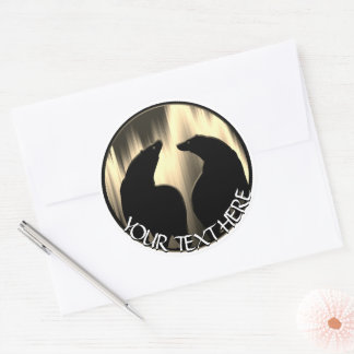 Bear Art Stickers Northern Lights Bear  Stickers