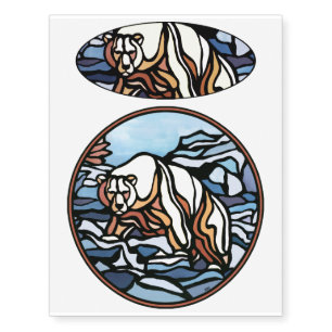 Bear Art Temporary Tattoo Native Bear Skin Art