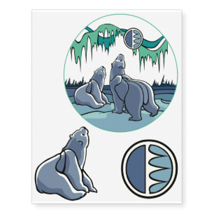Bear Art Temporary Tattoo Polar Bear Skin Art
