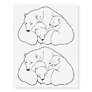 Bear Art Temporary Tattoo Polar Bear Skin Art