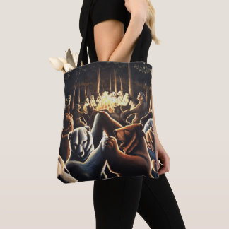 Bear Art Tote Bag Dancing Bears Shopping Bag
