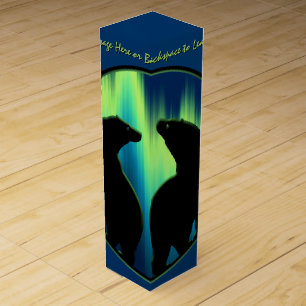 Bear Art Wine Box Aurora Bear Art Box