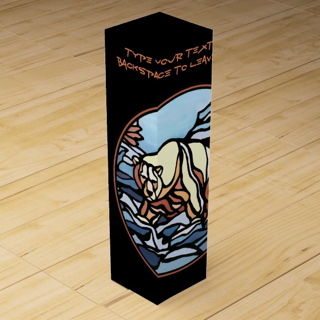 Bear Art Wine Box Native Bear Art Box (Front)