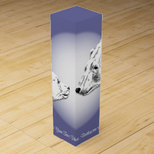 Bear Art Wine Personalized Box Polar Bear Art Box
