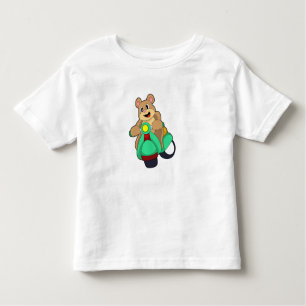 Bear as Biker with Scooter.PNG Toddler T-shirt
