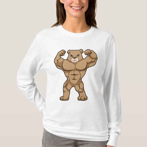 Bear as Bodybuilder with big Muscles T_Shirt
