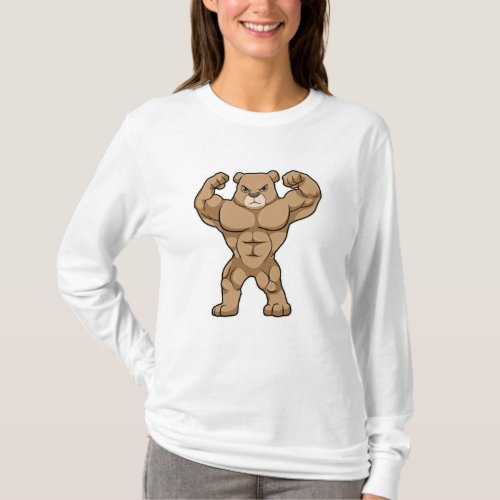 Bear as Bodybuilder with big Muscles T_Shirt