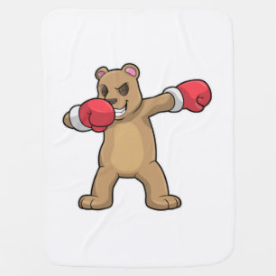 Bear as Boxer at Boxing & Hip Hop Dance Dab Baby Blanket