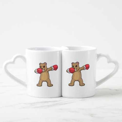 Bear as Boxer at Boxing  Hip Hop Dance Dab Coffee Mug Set