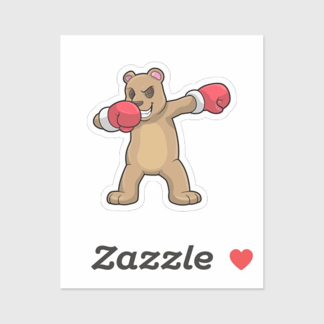 Bear as Boxer at Boxing & Hip Hop Dance Dab Sticker (Sheet)